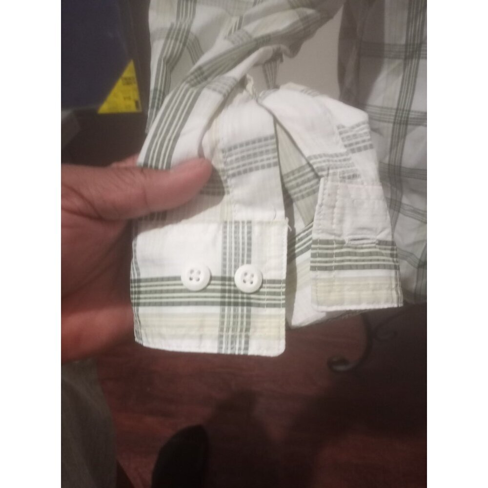 Columbia PFG Omni Shade Long Sleeve Shirt Mens 2XL Green White Plaid Casual - Picture 5 of 12